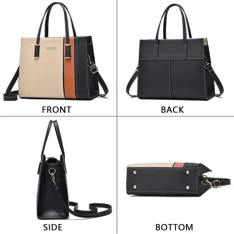 Borsa Donna Patchwork in Ecopelle con Tracolla Regolabile - Stile Boho Chic - - bags borsa borsa patchwork donna new_for_google patchwork regolabile tracolla - Concept Palermo