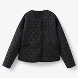 Gewatteerd jack met hartmotief - veelzijdig comfort voor herfst/winter