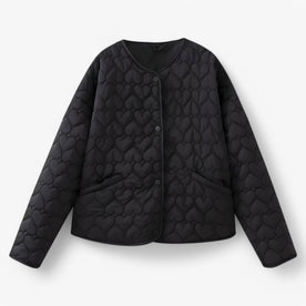 Giacca trapuntata a cuore - Comfort versatile per l'autunno/inverno - Nero - Autumn Winter autunno comfort Cotton cotton jacket cuore giacca giacca trapuntata inverno jacket Jacket women Jackets & Coats Solid trapuntata versatile winter jacket Winter jacket women Women - Concept Palermo