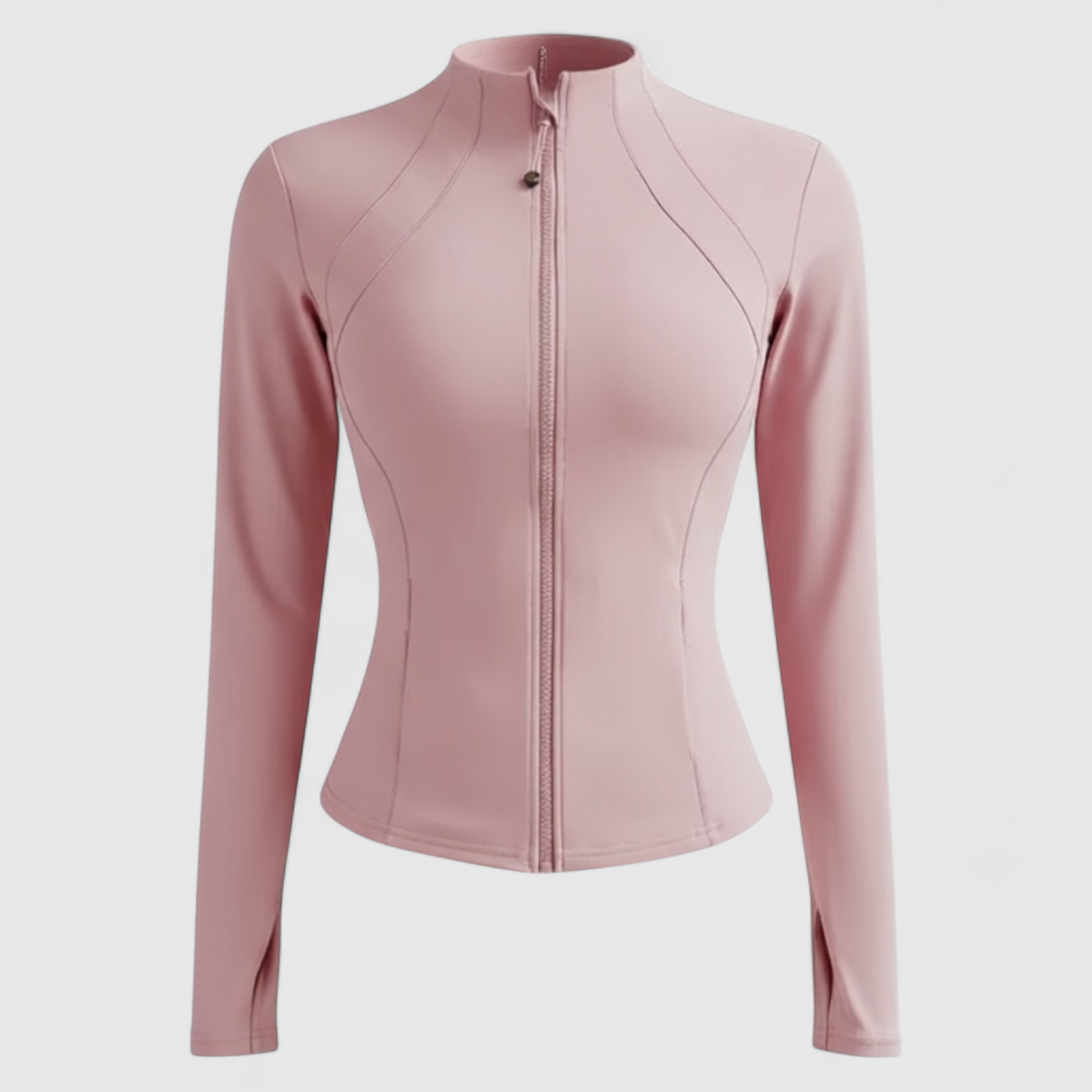 Giacca Sportiva Slim Fit per Donna - Rosa - abbigliamento sportivo donna giacca giacca con zip giacca corsa giacca fitness giacca lunga manica giacca palestra giacca slim fit giacca sportiva giacca sportiva donna giacca traspirante giacca yoga slim sportiva women's sportswear - Concept Palermo