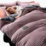 Extra warme winter tweepersoons donsdeken, 100% microvezel, wit, zacht en hypoallergeen