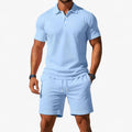 Set de polo de verano para hombre transpirable en algodón ligero