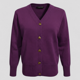 Damestrui van Puur Merinowol met Knopen - Elegante Ronde Hals Trui