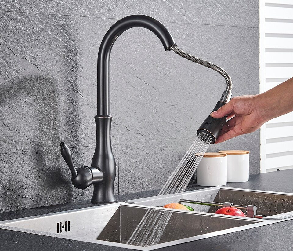 Rubinetto da Cucina a Scomparsa in Acciaio Inox Cromato con Doccetta Estraibile - - cucina elegant faucets Faucets home & garden Kitchen Kitchen Faucets kitchen tap Retractable faucet rubinetto rubinetto cucina scomparsa - Concept Palermo