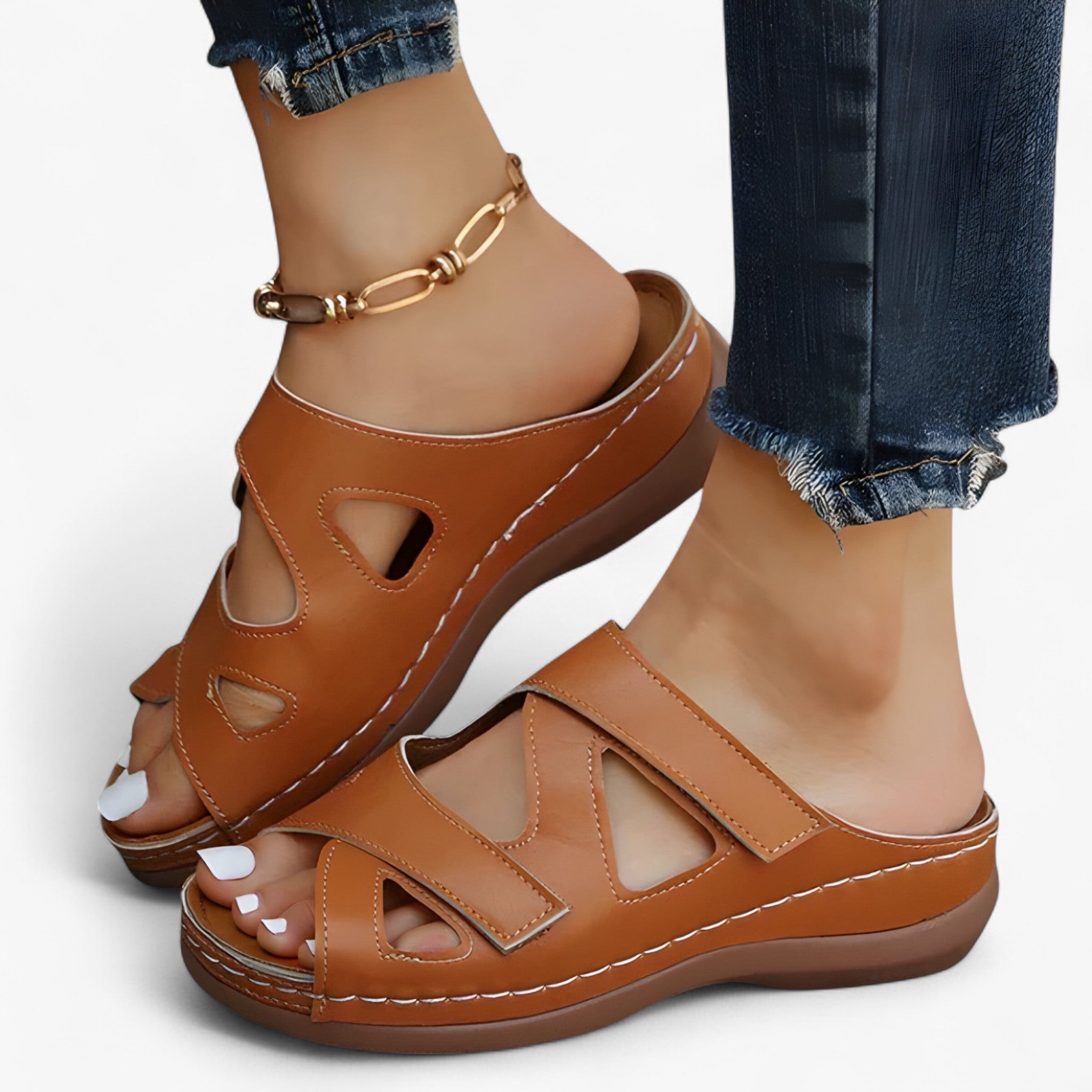 Sandaler med åben tå, der er nemme at tage på - Lette og herre