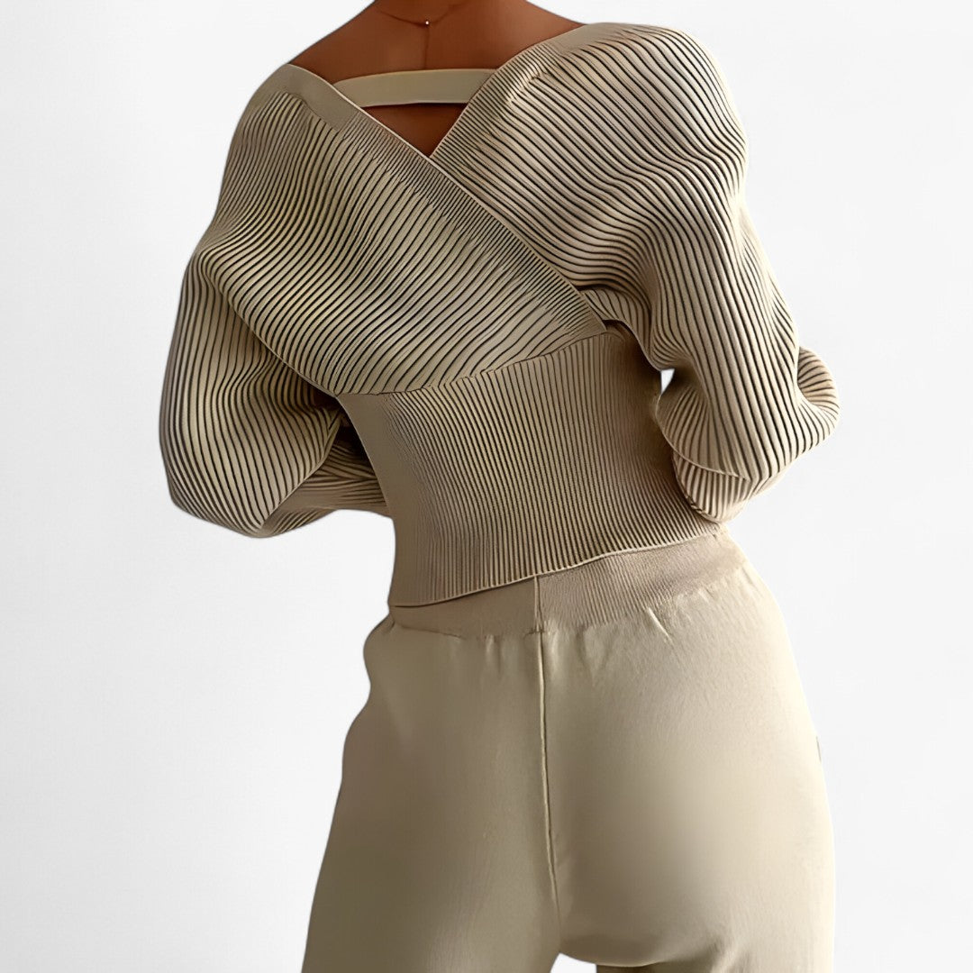 Completo in maglia a coste in stile moderno - - completo completo maglia coste maglia outfit set outfit sets stile - Concept Palermo