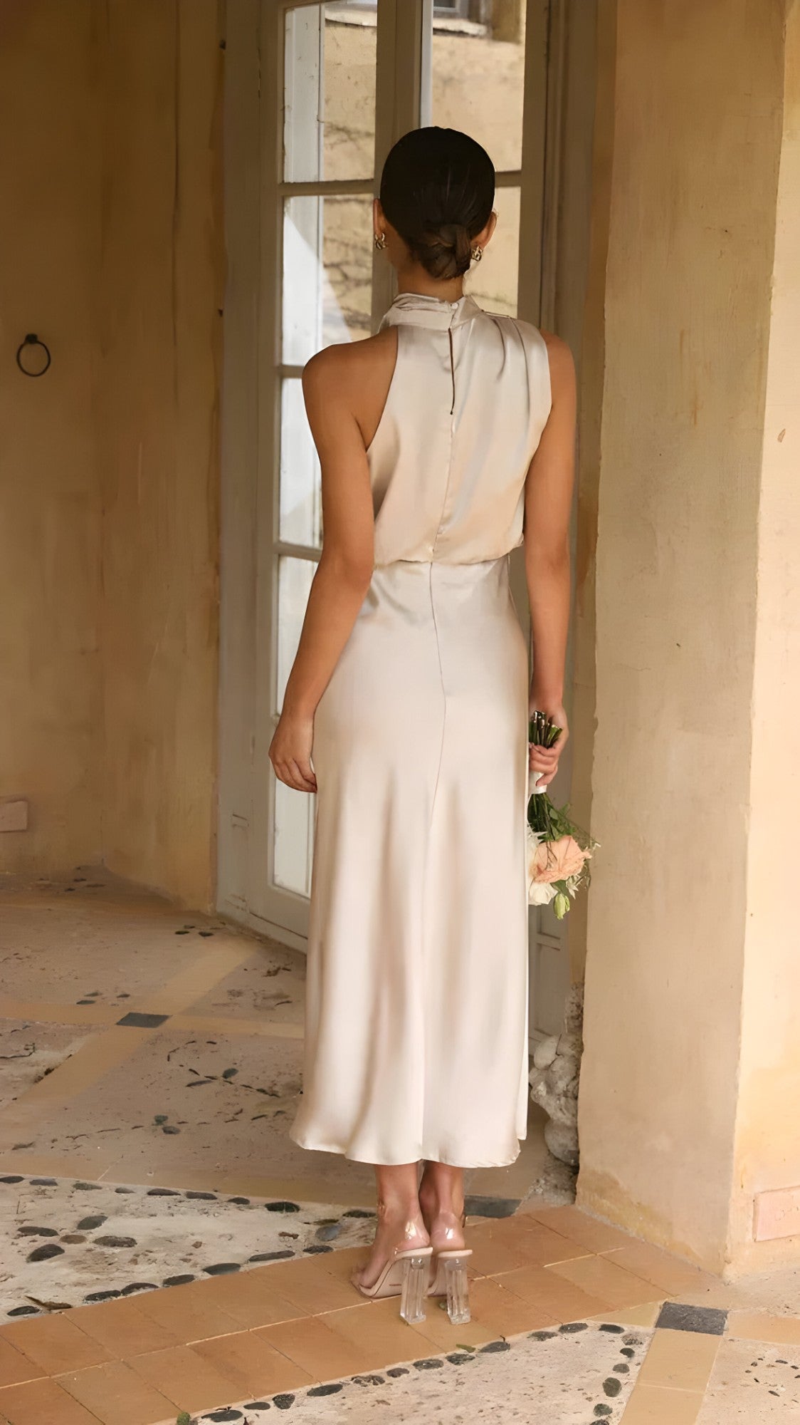 Abito Lungo Donna Elegante in Raso per Cerimonia Sera Festa - - cross-from-seroa-10108663038218 dresses femme longue mode de luxe mode féminine New-google robe robe chic robe de mariage robe de soirée robe longue robe luxe robe polyvalente robe satinée femme robe élégante satinée soiré vêtements formels - Concept Palermo