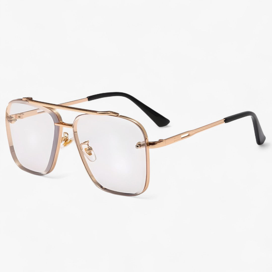 Occhiali da sole vintage con design in metallo Uomo - Oro rosa trasparente Come immagine - design Fashion Sunglasses men sunglasses polarized mens sunglasses metallo occhiali occhiali sole Polarized man sunglasses sole sunglasses sunglasses polarized men uomo vintage - Concept Palermo