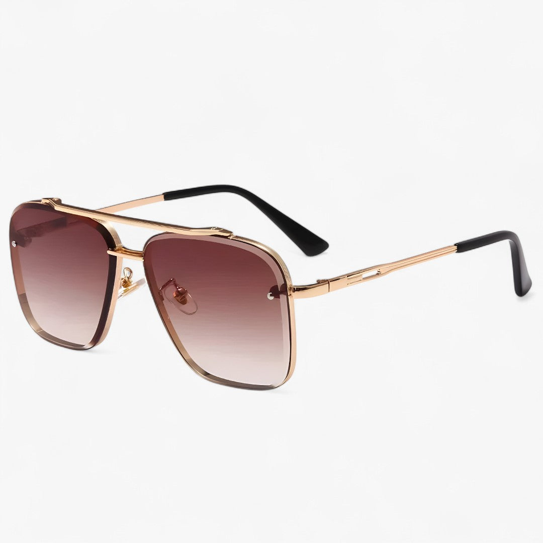 Occhiali da sole vintage con design in metallo Uomo - Marrone sfumato oro rosa Come immagine - design Fashion Sunglasses men sunglasses polarized mens sunglasses metallo occhiali occhiali sole Polarized man sunglasses sole sunglasses sunglasses polarized men uomo vintage - Concept Palermo