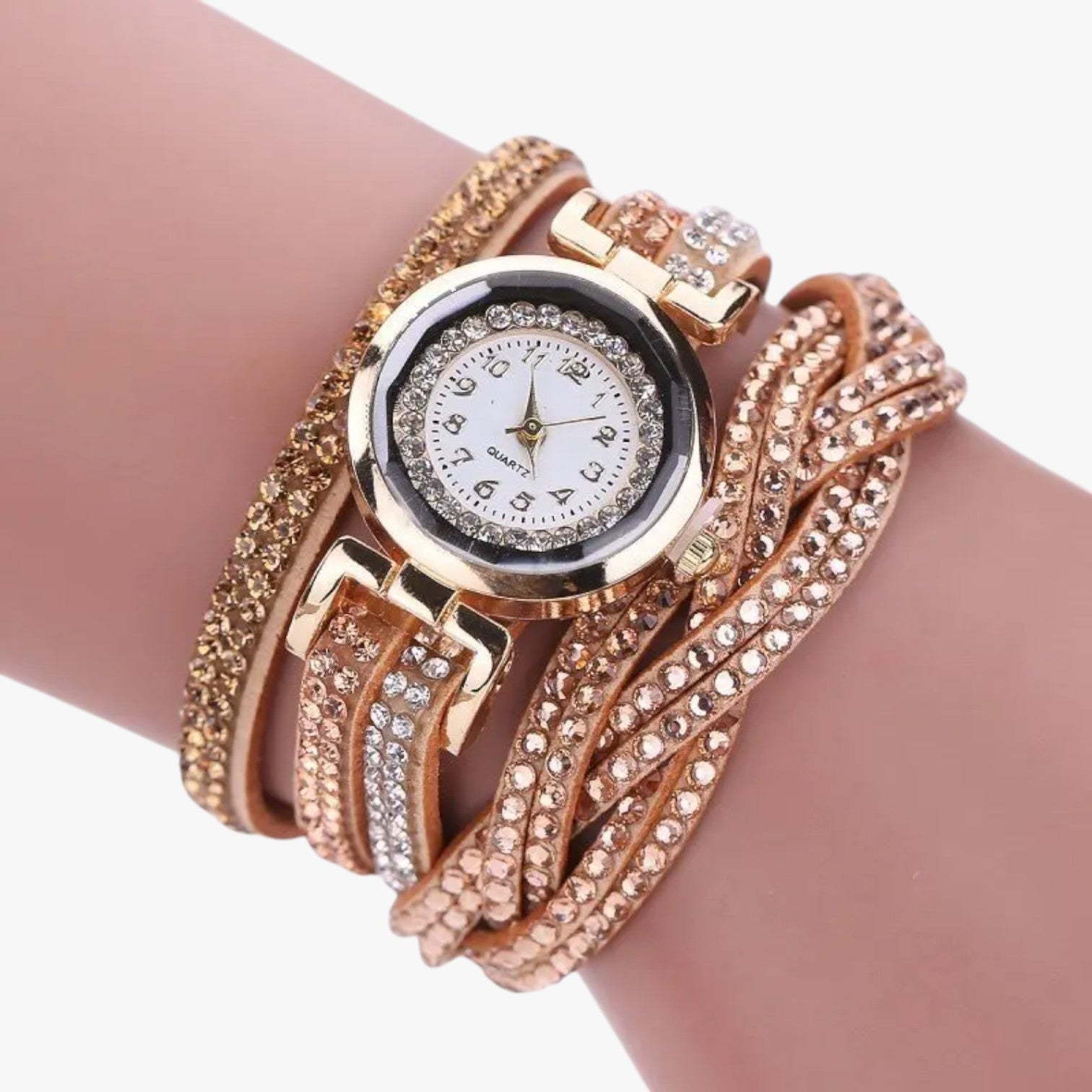 Orologio da donna con cinturino lungo in pelle: eleganza e lucentezza in uno - Beige - cinturino donna eleganza female watch lucentezza orologio orologio donna pelle watch watch for women watches - Concept Palermo