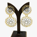 Pendientes de gota elegantes para mujer en plata 925 con circonitas blancas