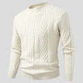 Męski sweter slim fit, jasny i ciepły na jesień/zimę