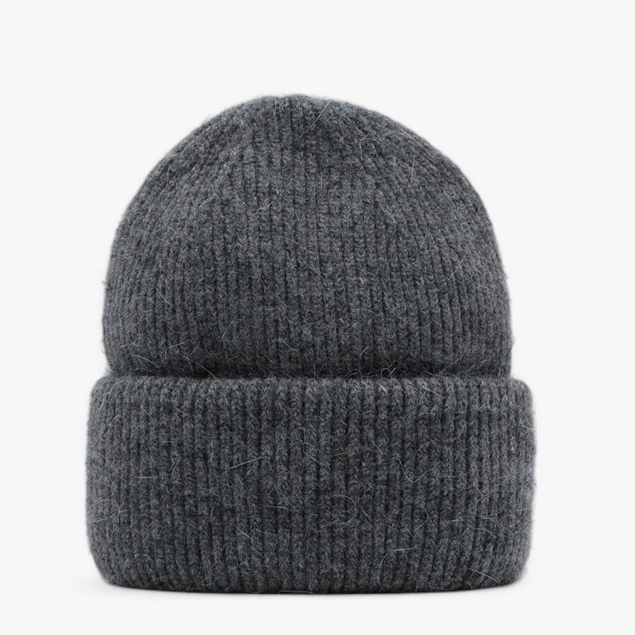 Cappello invernale: calore con vera pelliccia di coniglio Donna - Grigio scuro 54cm-60cm - beanies bucket hats calore cappello cappello invernale coniglio donna hat invernale pelliccia Sun Hats - Concept Palermo