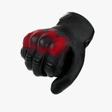Warme en winddichte motorhandschoenen voor de winter, rood, voor heren