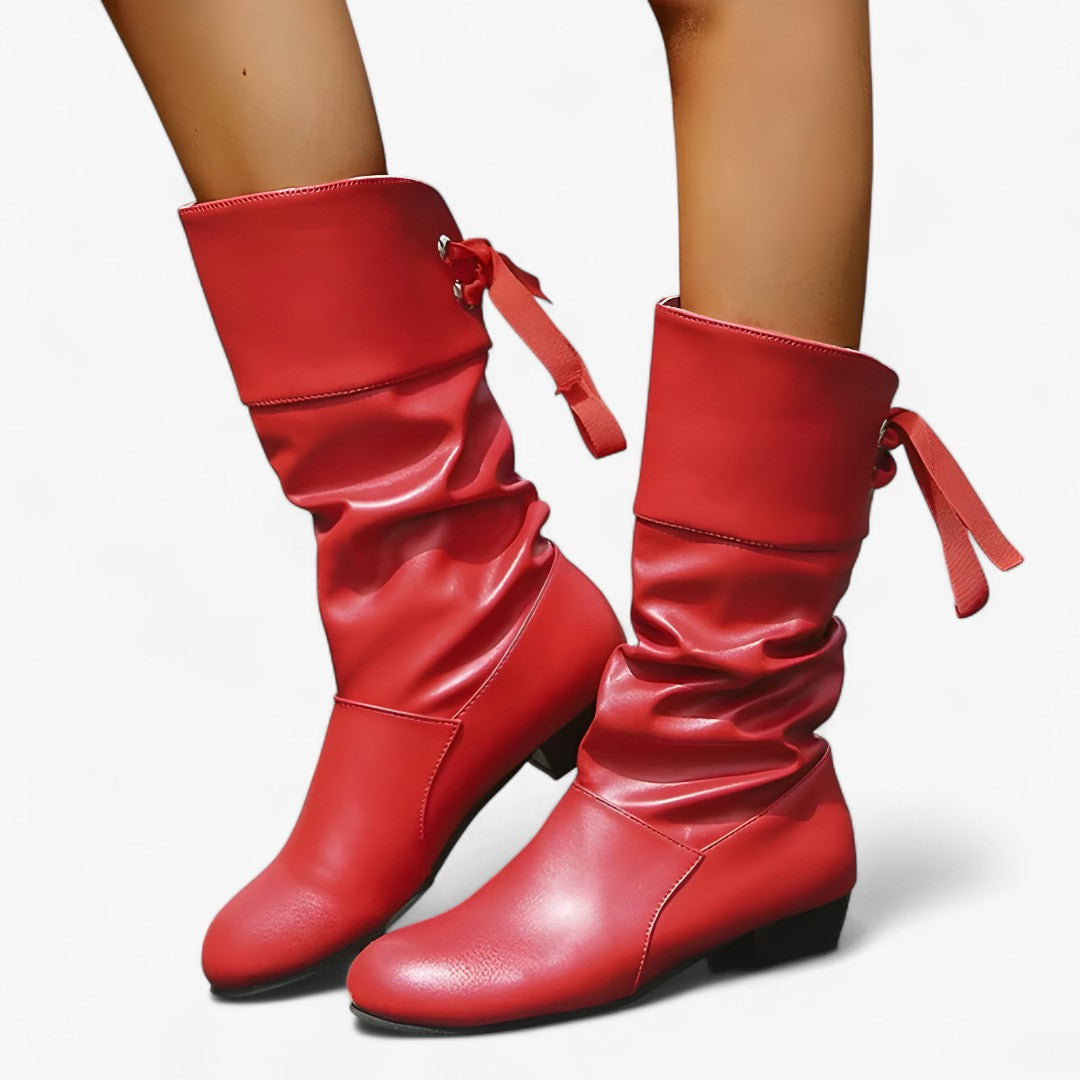 Stivali western al polpaccio con tacco spesso - - BOOTS Boots & Shoes polpaccio shoes spesso stivali stivali western tacco western - Concept Palermo