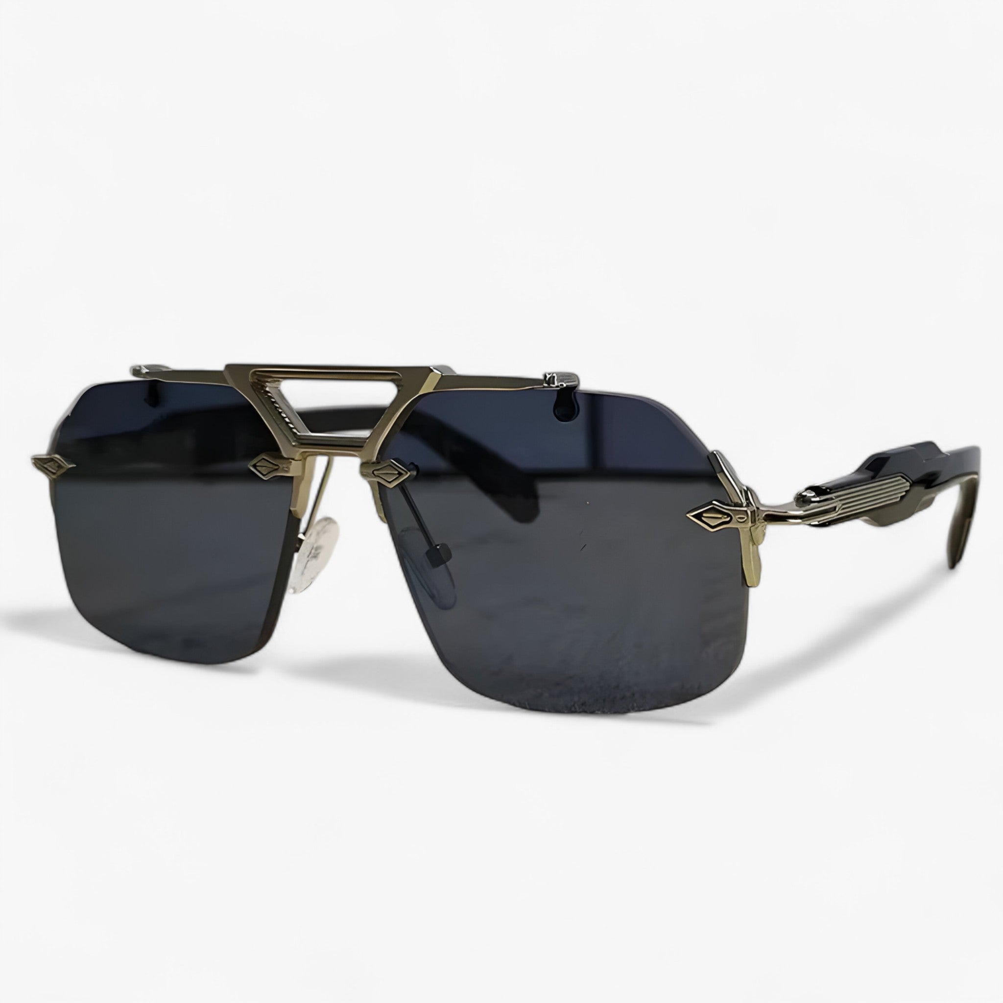 Occhiali da sole oversize punk senza montatura in metallo Uomo - Grigio argento - Fashion Sunglasses men sunglasses polarized mens sunglasses metallo montatura occhiali occhiali sole oversize Polarized man sunglasses punk sole sunglasses sunglasses polarized men - Concept Palermo