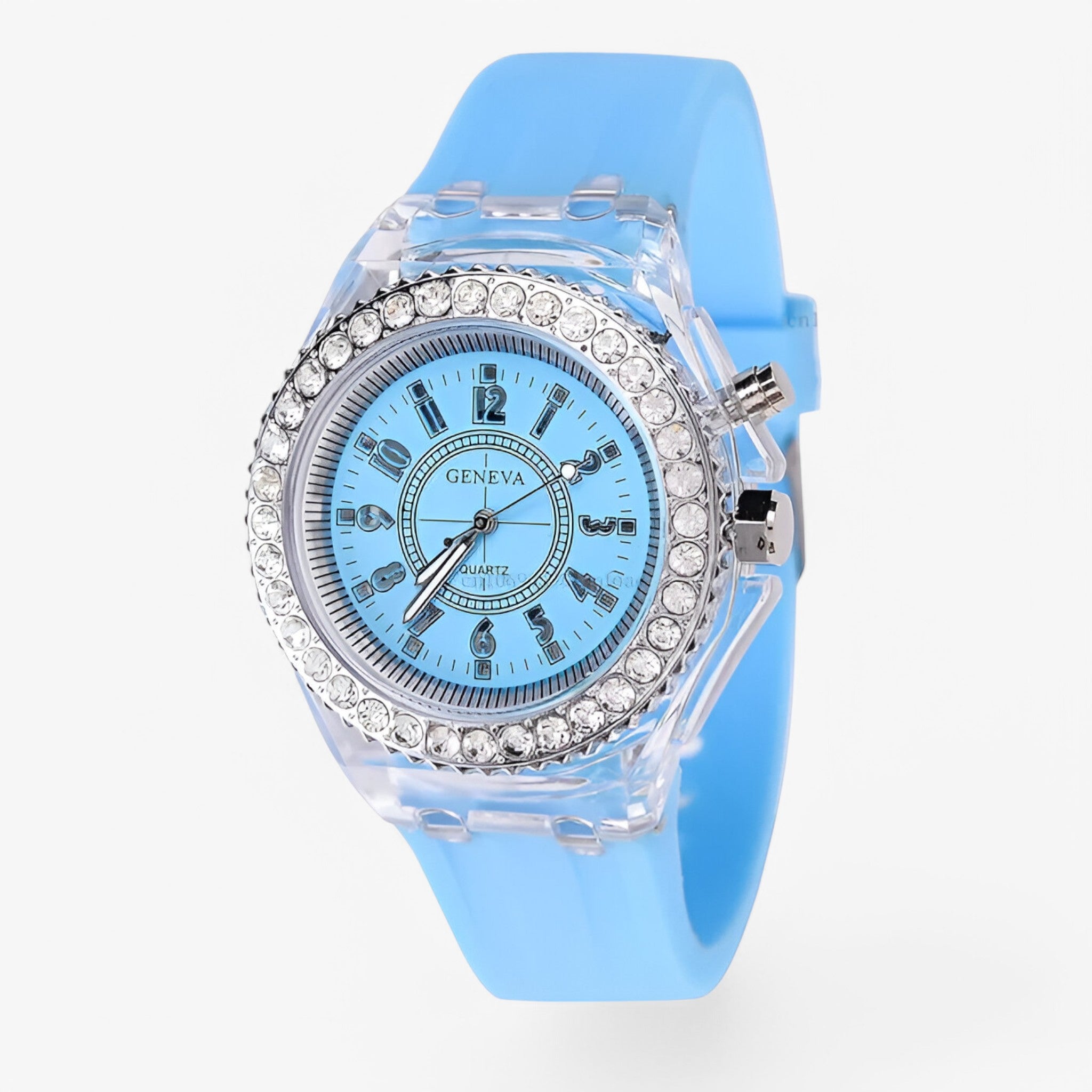 Orologio Donna Gelatinoso con Luce LED Integrata, Design Moderno e Comodo - Blu cielo - donna gelatinoso luce orologio orologio gelatinoso watch for men watch for women watches - Concept Palermo