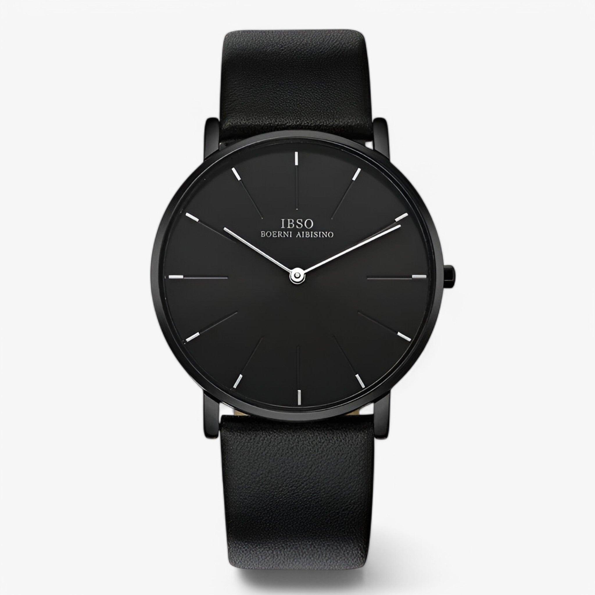Orologio da uomo di lusso in pelle marrone ultrasottile - Nero - orologio orologio uomo pelle ultrasottile uomo watch for men watches - Concept Palermo