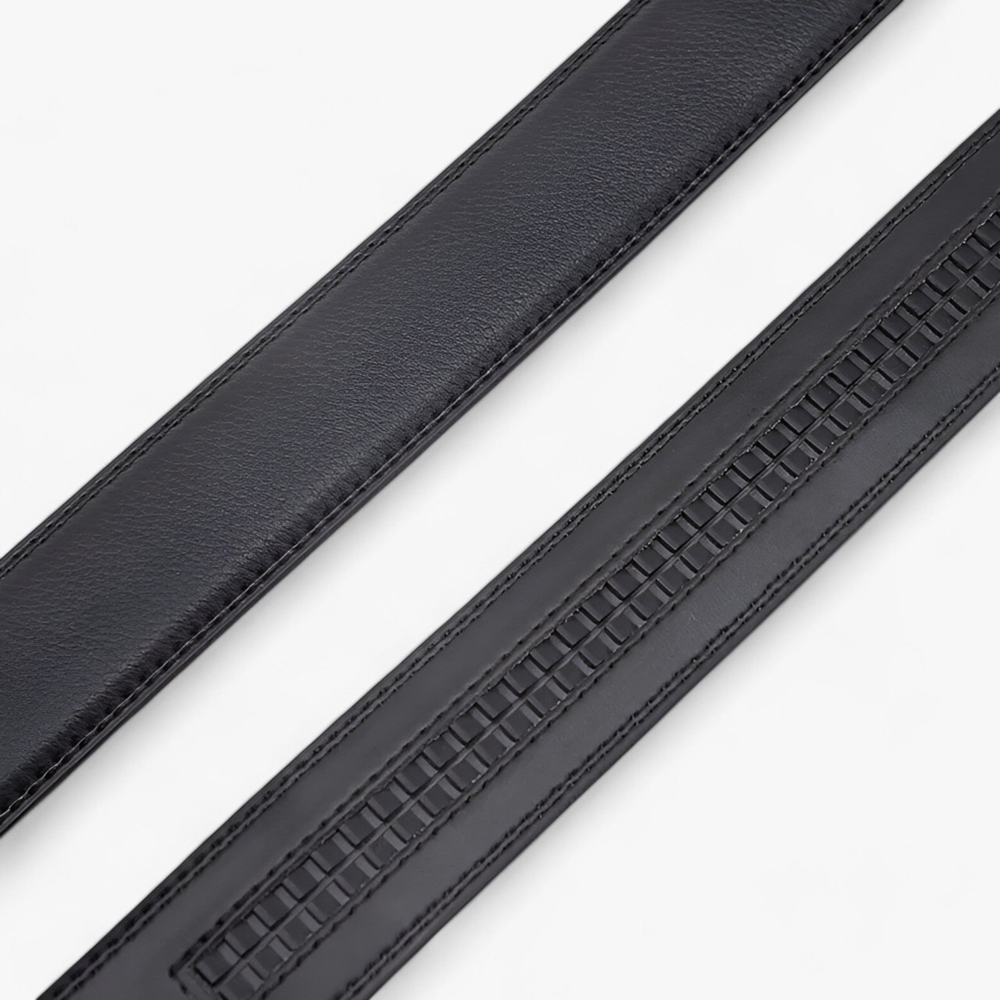Cintura Uomo in Vera Pelle Nera - Design Contemporaneo ed Elegante - - cintura cintura pelle contemporanea men's belt pelle uomo - Concept Palermo