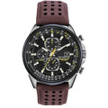 Orologio cronografo da uomo MultiSteel, cinturino in pelle, elegante e preciso