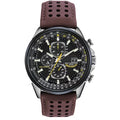 Orologio Cronografo da Uomo MultiSteel - 42mm Acciaio Inossidabile - Pelle Marrone Caffè/Nera