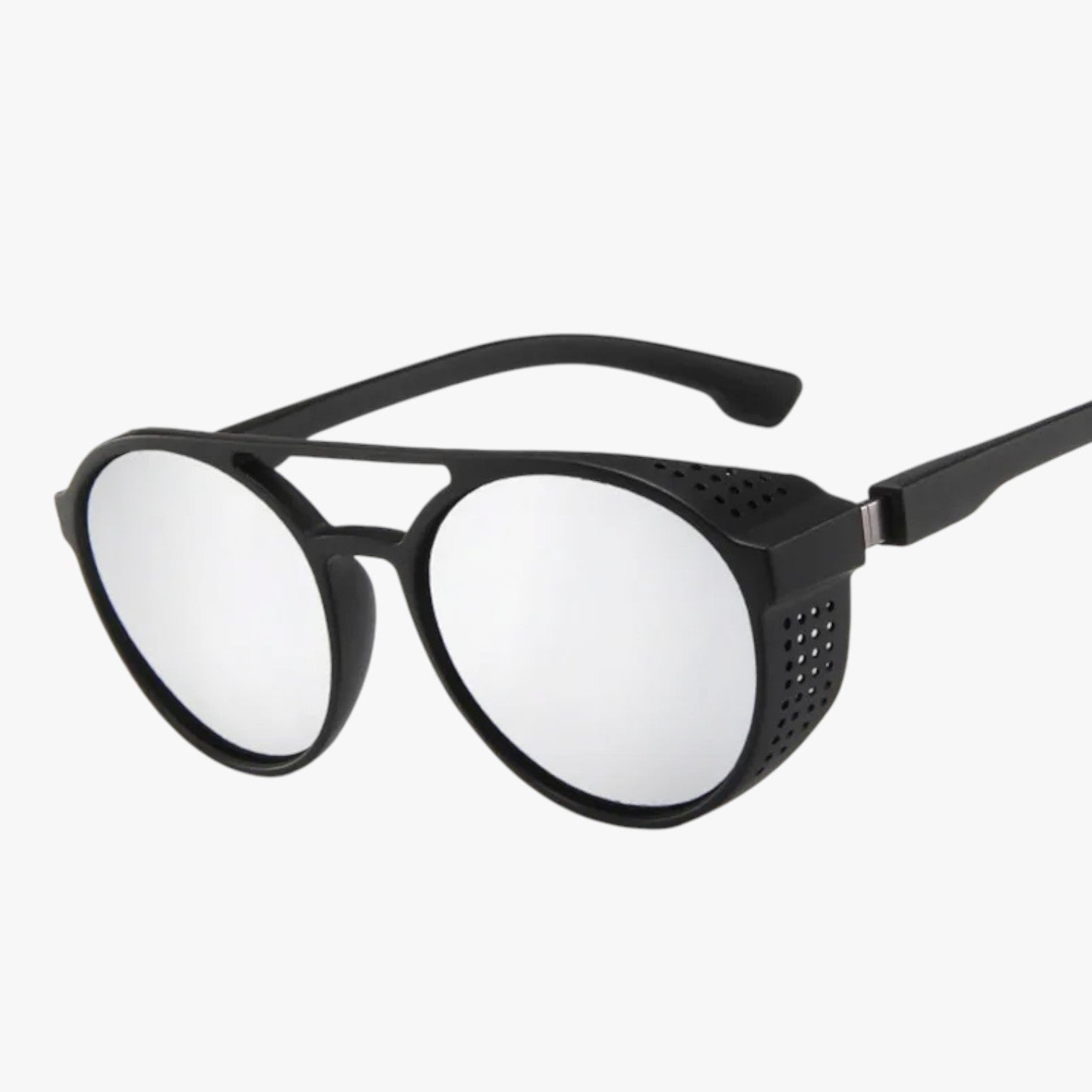 Occhiali da sole punk vintage per uomo - bianco nero Come mostrato nella figura - Fashion Sunglasses mens sunglasses occhiali occhiali sole punk sole sunglasses uomo vintage - Concept Palermo