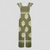 Bohemien damesoverall met hoge taille