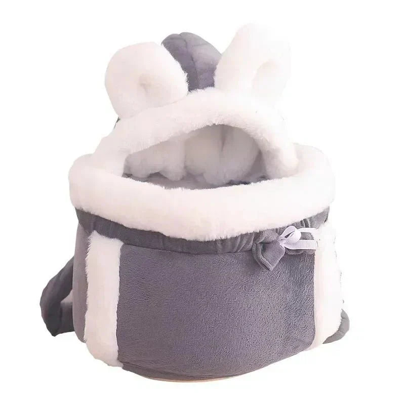 Un affascinante gatto in una borsa di peluche Velluto - Grigio - affascinante affascinante gatto borsa gatto peluche pets & supplies velluto - Concept Palermo