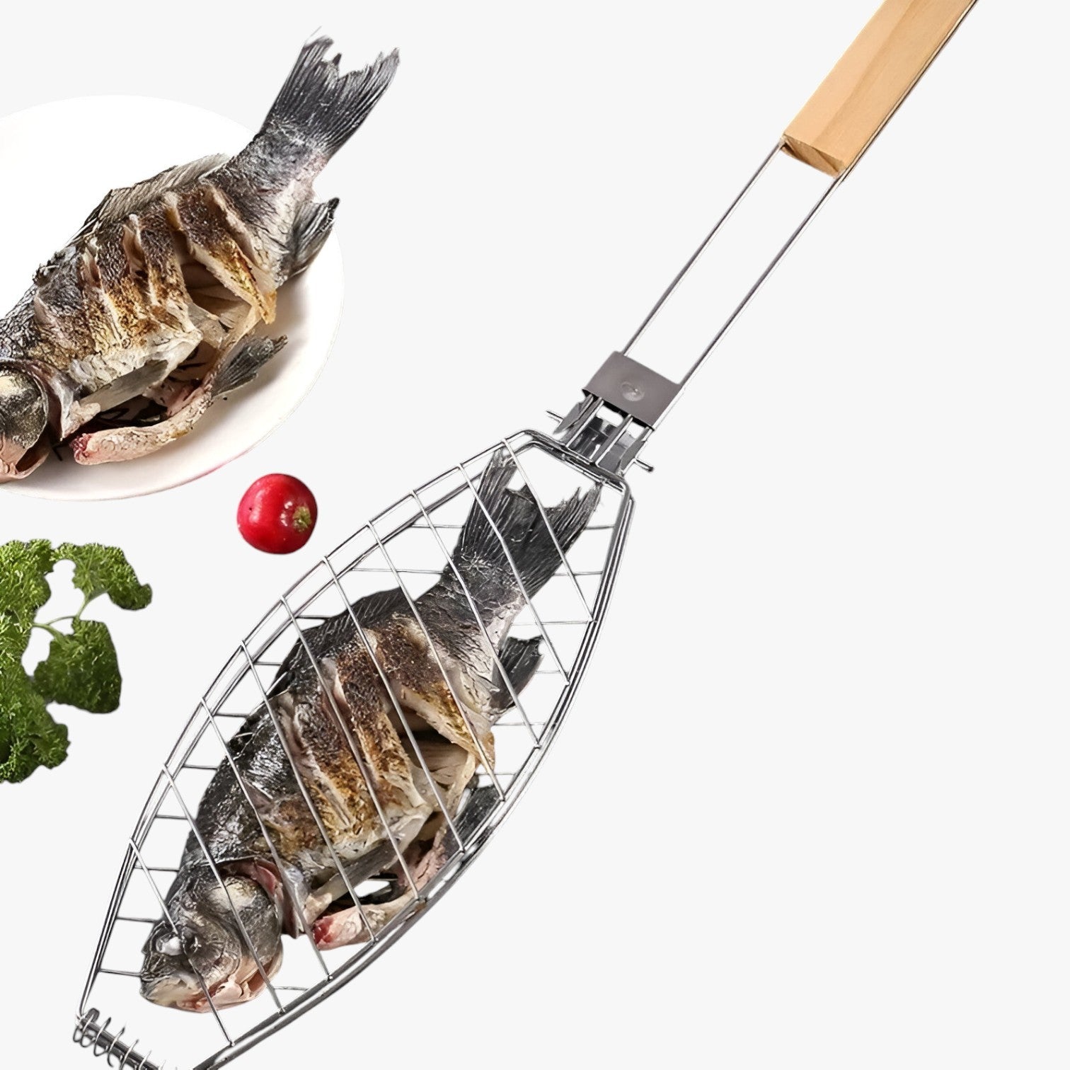 GrillMaster Mand BBQ Portatile – per Pesce e Verdure - - grillmaster grillmaster mand Kitchen kitchen & dining kitchen accessory kitchen tools mand pesce portatile verdure - Concept Palermo