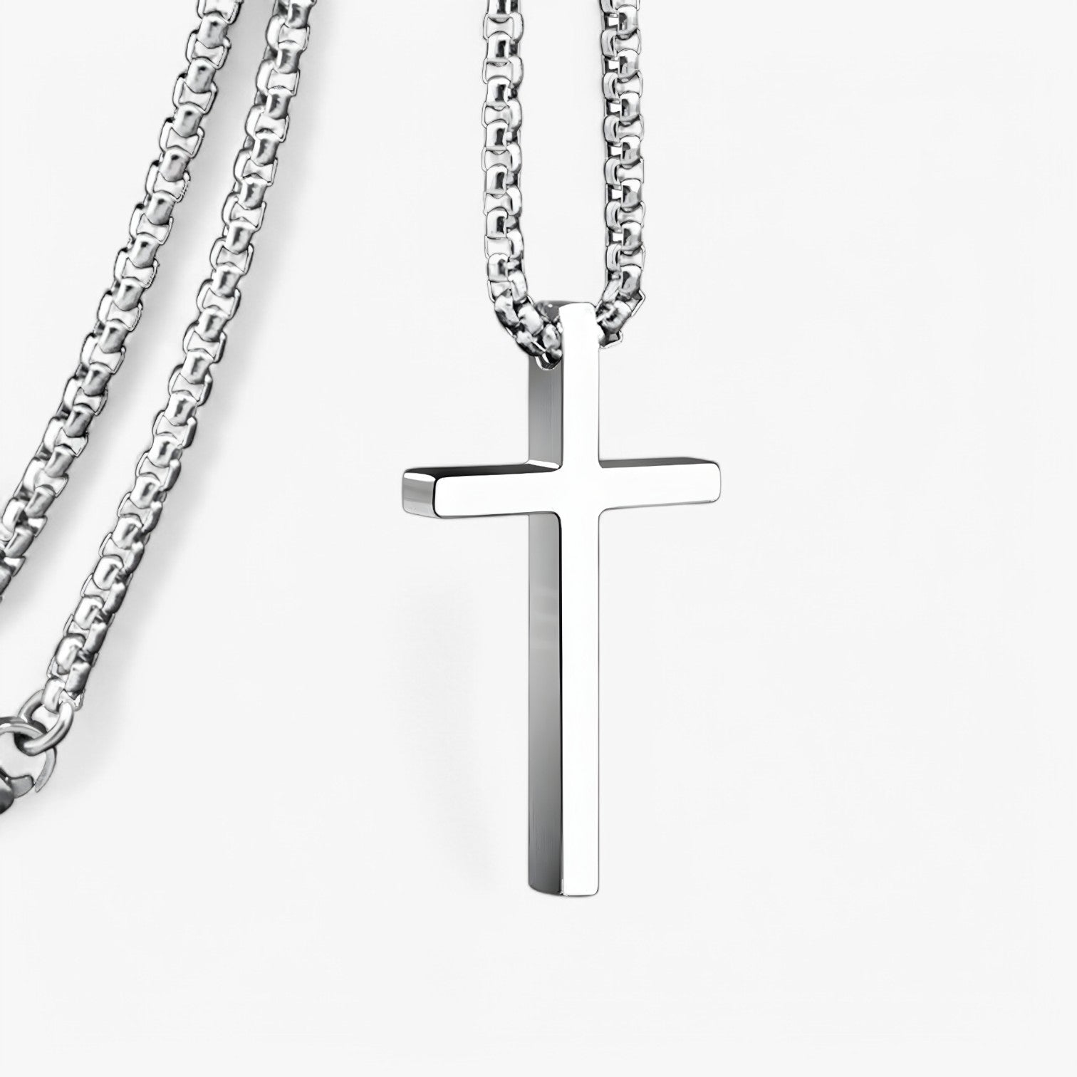 Ciondolo in Croce d'Argento – Cool & Senza Tempo in Acciaio Inossidabile Lana - - acciaio ciondolo ciondolo croce cool croce inossidabile jewelry lana necklace for men NECKLACES Stainless Steel Necklace - Concept Palermo