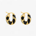 Pendientes de aro con esmalte vintage - Lujo de moda Mujer