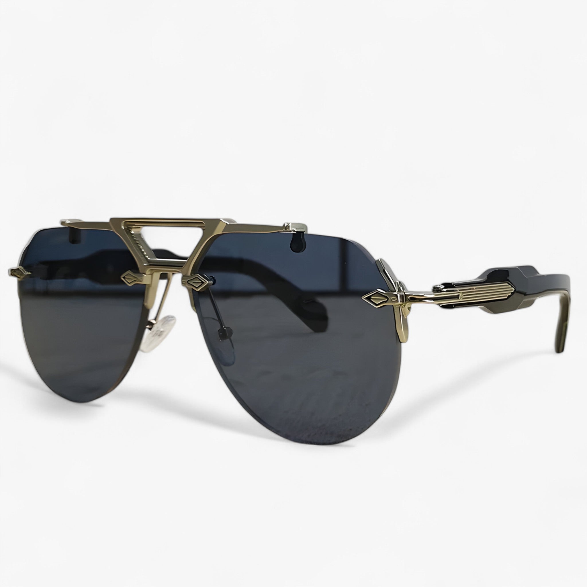 Occhiali da sole punk semi-senza montatura Uomo - Grigio argento - accessoires montatura occhiali occhiali sole punk semi sole sunglasses uomo zonnebrillen - Concept Palermo