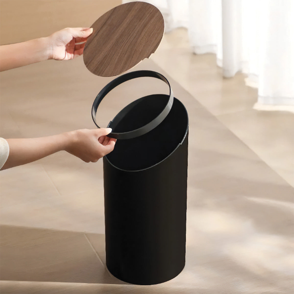 Cestino Skrå in Acero Design Moderno in Legno per una Gestione dei Rifiuti - - acero Bathroom cestino cestino skrå Decor design gestione home & garden Kitchen legno rifiuti - Concept Palermo