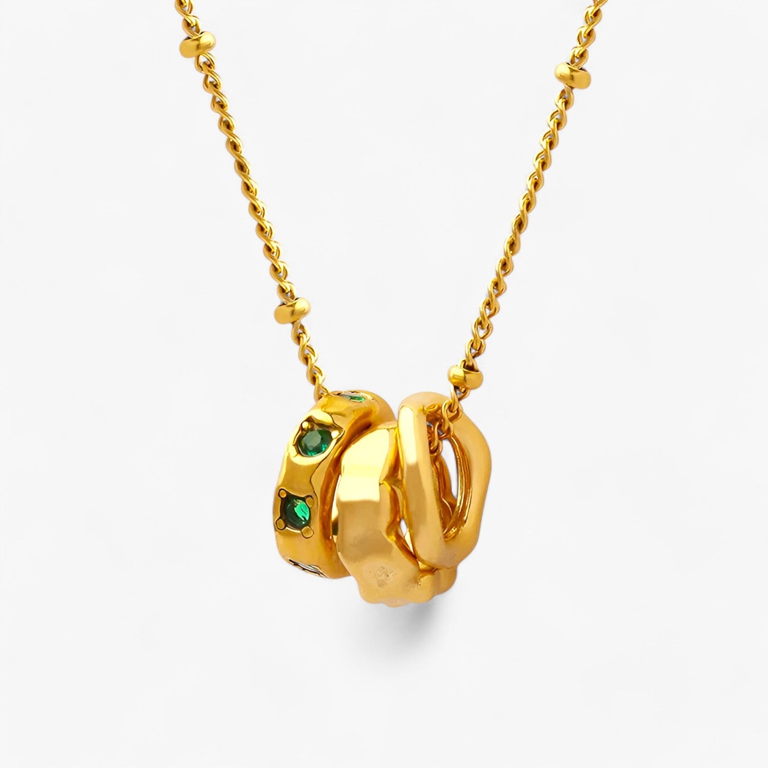 Collana con ciondolo a fiocco piccolo in zirconio - Lucida, resistente e impermeabile Lana - Oro 45cm - ciondolo collana collana ciondolo fiocco Gift Gifts for women impermeabile jewelry lana lucida NECKLACES Necklaces for women Pendant Necklaces - Concept Palermo