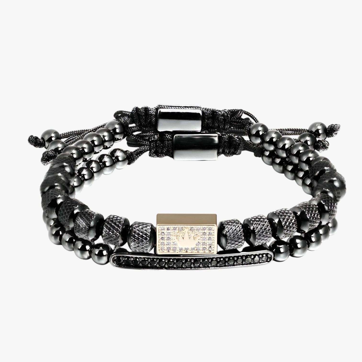 Crown Power - Set di 2 braccialetti per stile e autostima - - autostima braccialetti BRACELET crown crown power jewelry mens accessory mens bracelet power stile - Concept Palermo