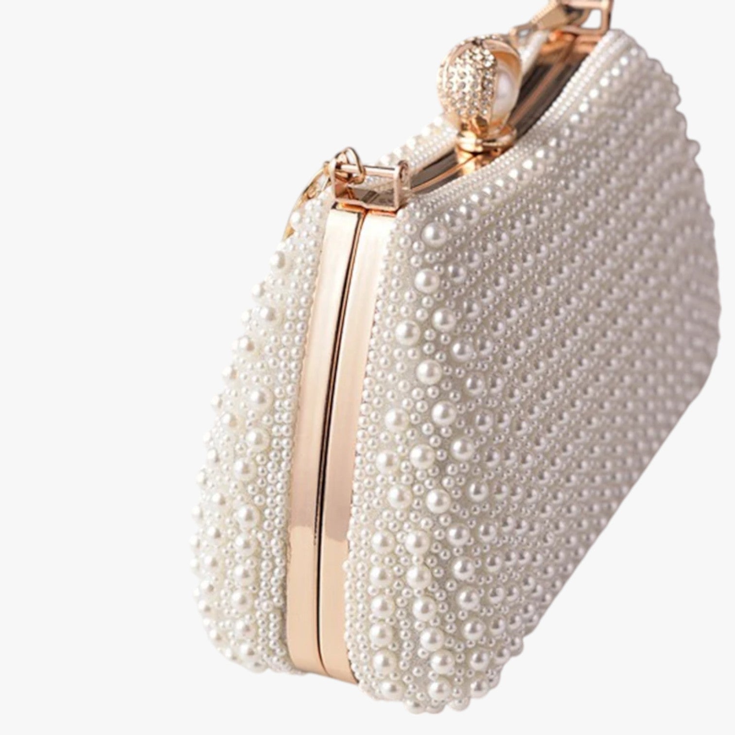 Borsa da sera in perle con manico a catena - - bag Bags borsa borsa sera catena handbags manico perle sera women bags Women's handbags - Concept Palermo
