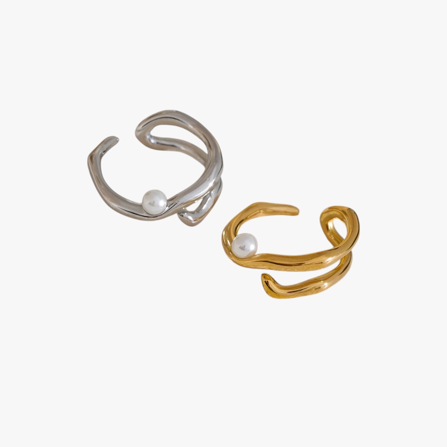 Anello in Acciaio con Perla – Eleganza Geometrica che Dura nel Tempo Donna - - Accessories Jewelry acciaio anello anello acciaio donna dura eleganza geometrica jewelry Rings womens ring - Concept Palermo