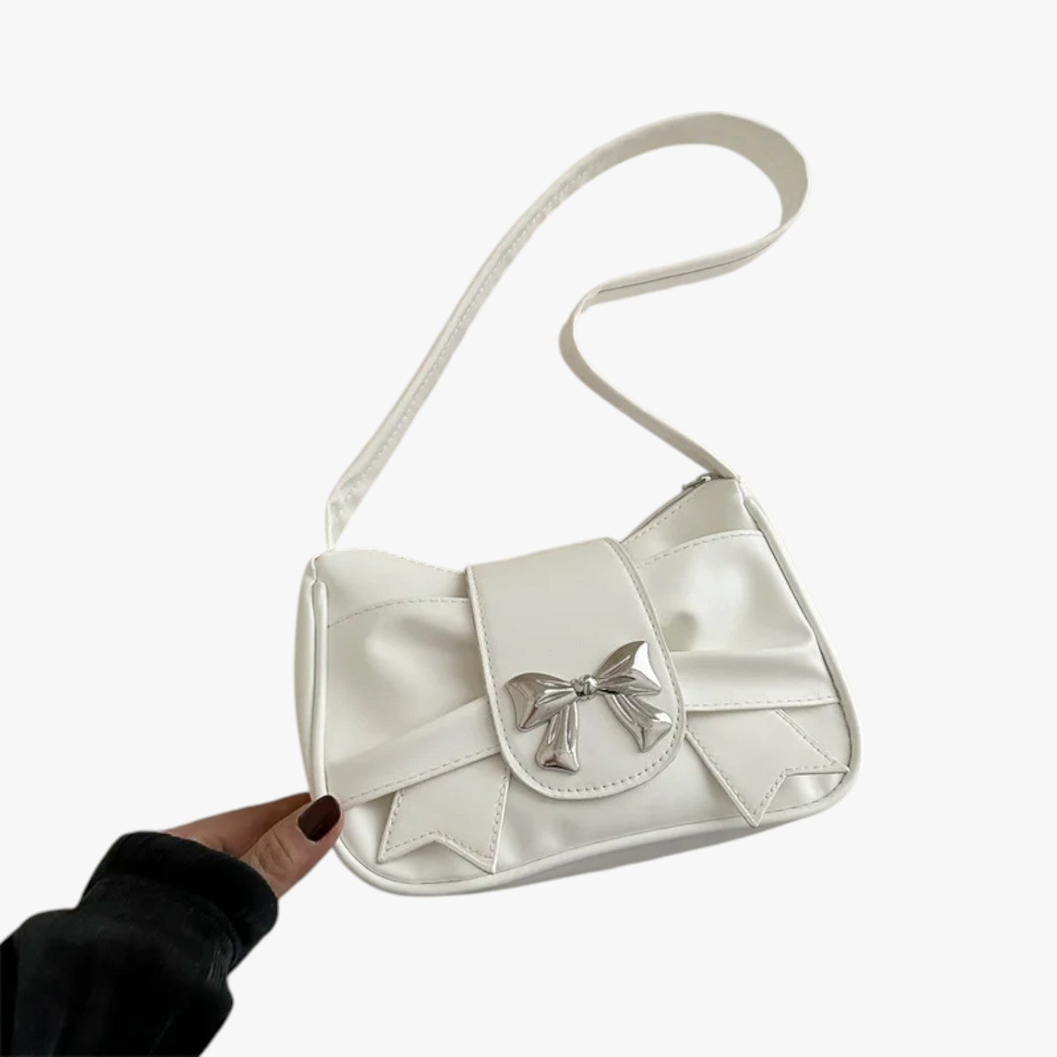 Pochette da donna – Borsa compatta ed - Bianco - Bags borsa compatta donna pochette pochette donna Shoulder Bags Women's shoulder bag - Concept Palermo