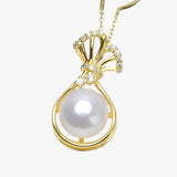 Tasvormige ketting met imitatieparel, unieke elegantie voor speciale gelegenheden voor dames