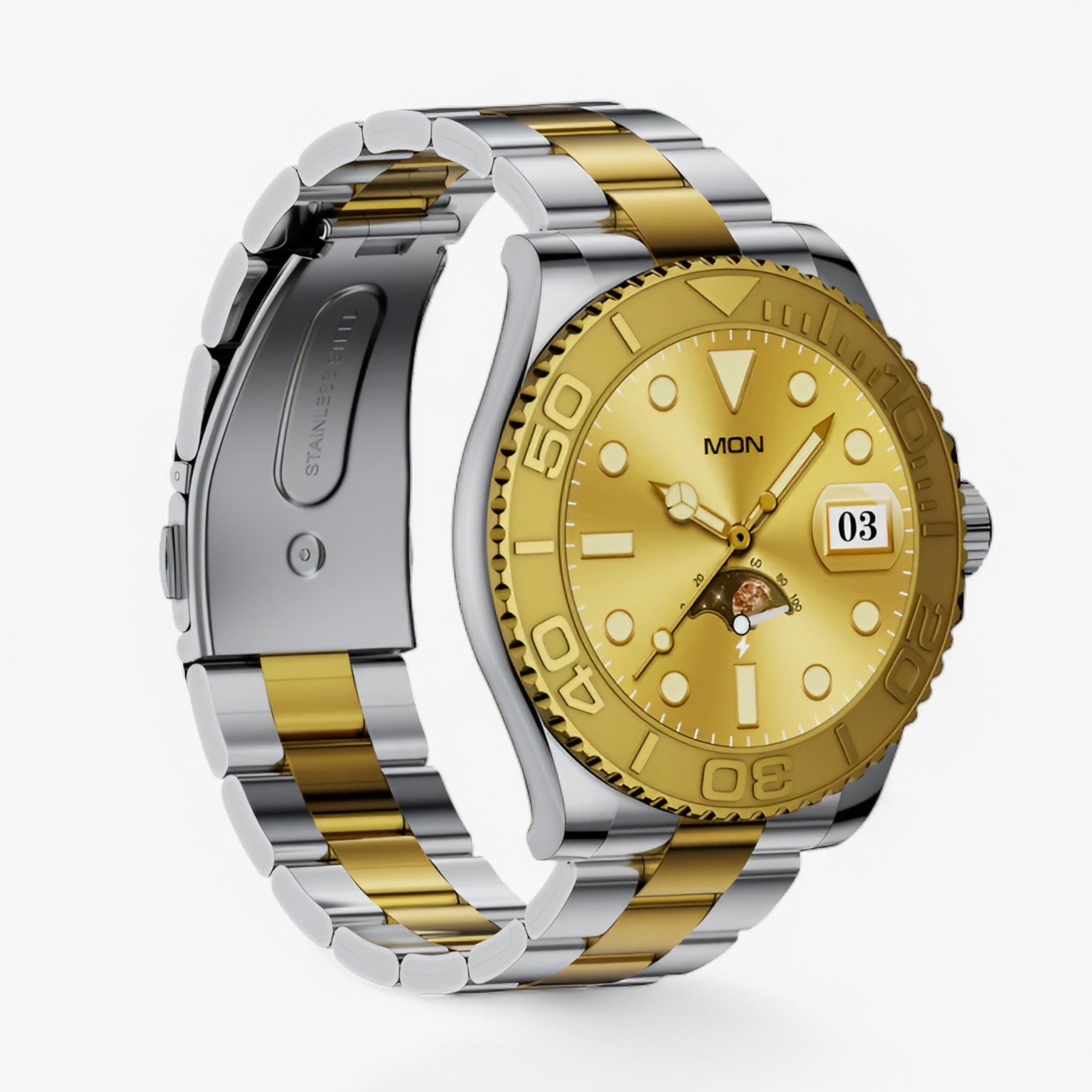 Smartwatch Uomo Lusso AMOLED, Elegante Orologio Intelligente con Display HD - Oro - accessoires amoled display gadgets horloges smartwatch smartwatch display uomo verlichting watches - Concept Palermo
