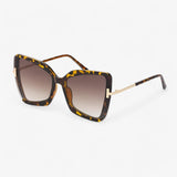 Cat-eye zonnebril met T-frames - gedurfde stijl, levendige kleuren
