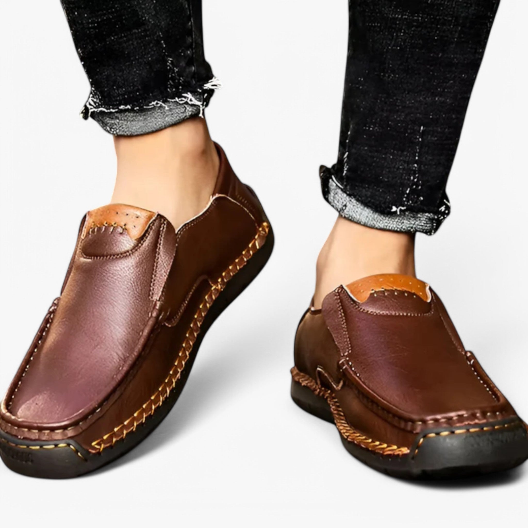 Mocassini Uomo in Vera Pelle Fatti a Mano Artigianali Eleganti - - fatti mano mocassini mocassini pelle pelle schoenen shoes - Concept Palermo
