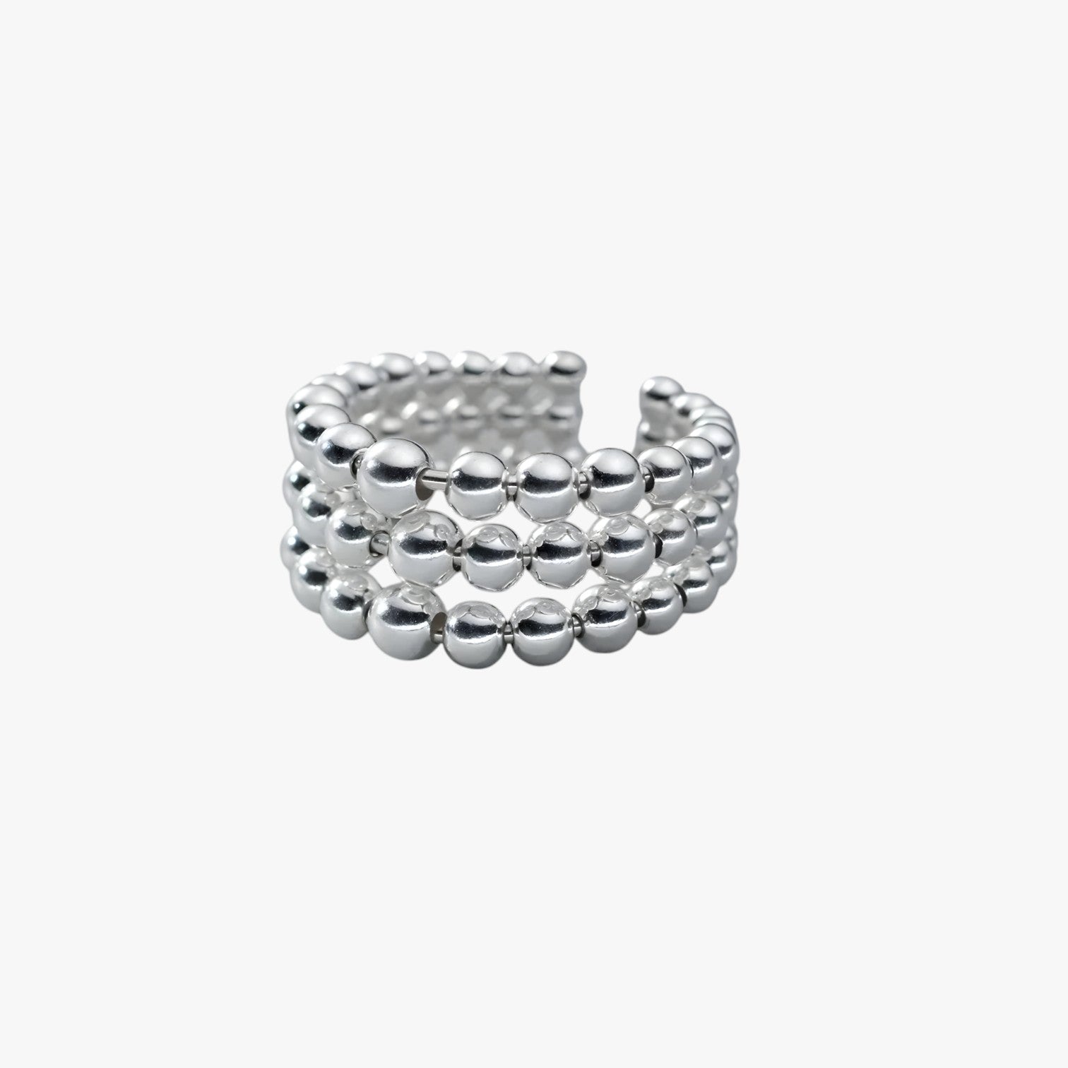 E Unica - Anello geometrico in argento a tre strati fatto a mano - - Accessories Jewelry anello fatto geometrico jewelry mano Rings strati unica womens ring - Concept Palermo