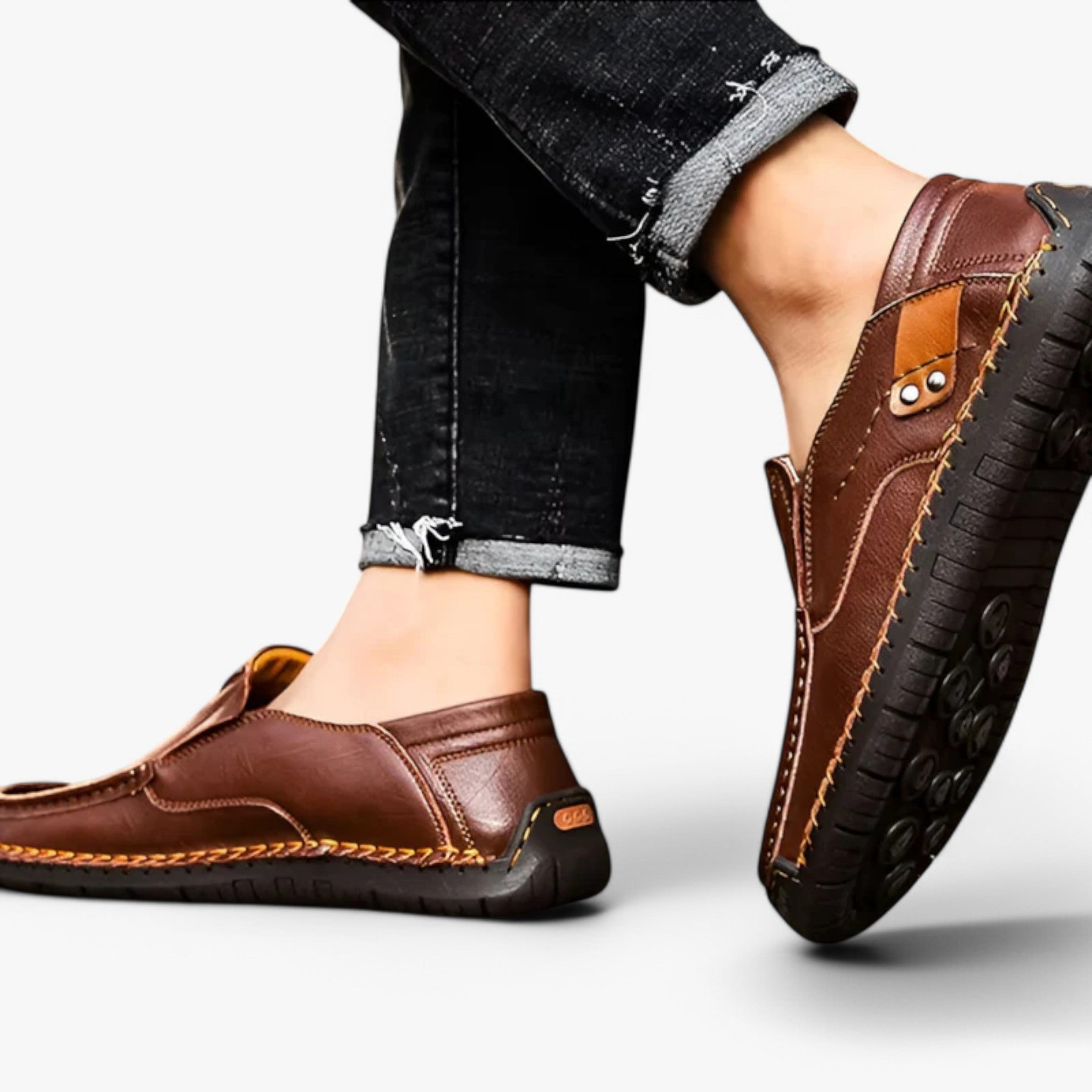 Mocassini Uomo in Vera Pelle Fatti a Mano Artigianali Eleganti - - fatti mano mocassini mocassini pelle pelle schoenen shoes - Concept Palermo
