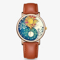 Reloj de moda en piel auténtica con diseño original y resistente al agua