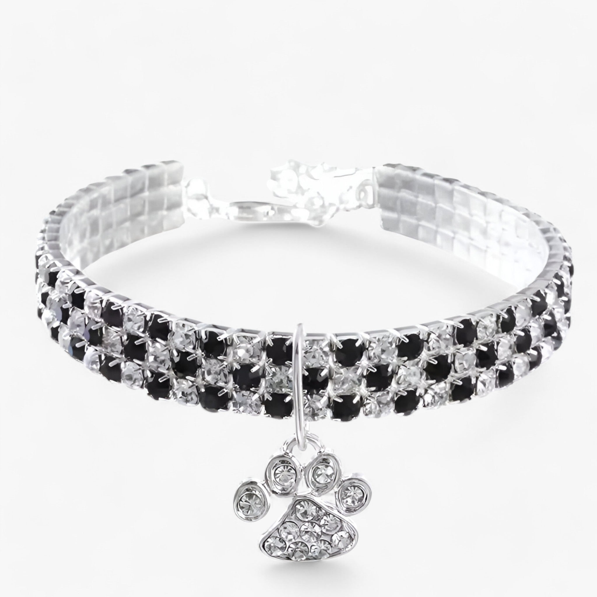 Collana Uomo Lusso Argento 925 con Pendente Diamante CZ Cristallo Elegante - Nero - collana collana cristallo cristallo diamante pendant pets & supplies uomo - Concept Palermo