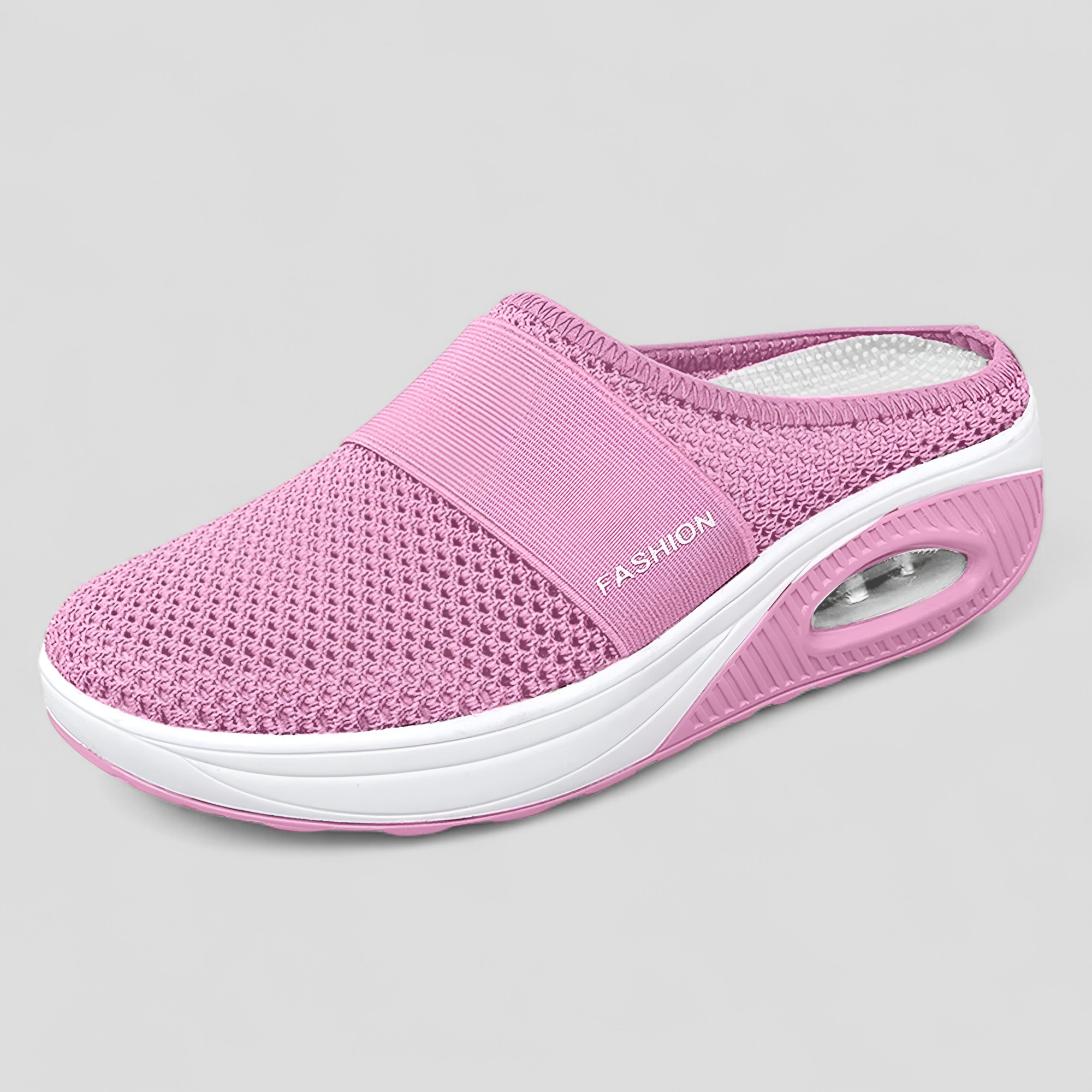 Parrucca Uomo Slip-On Traspirante in Mesh con Piattaforma e Suola Ammortizzata ad Aria - Rosa - aria imbottita mesh parrucca parrucca slip piattaforma shoes slip - Concept Palermo
