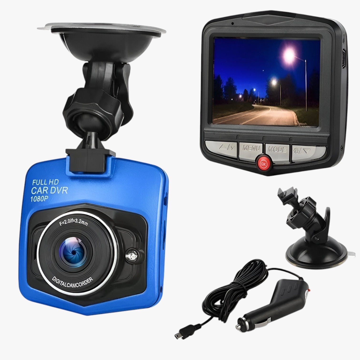 Dashcam 1080P HD con visione notturna e registrazione in loop Uomo - blu - camera car accessory dashcam dashcam visione gadget gadgets loop notturna registrazione uomo visione - Concept Palermo
