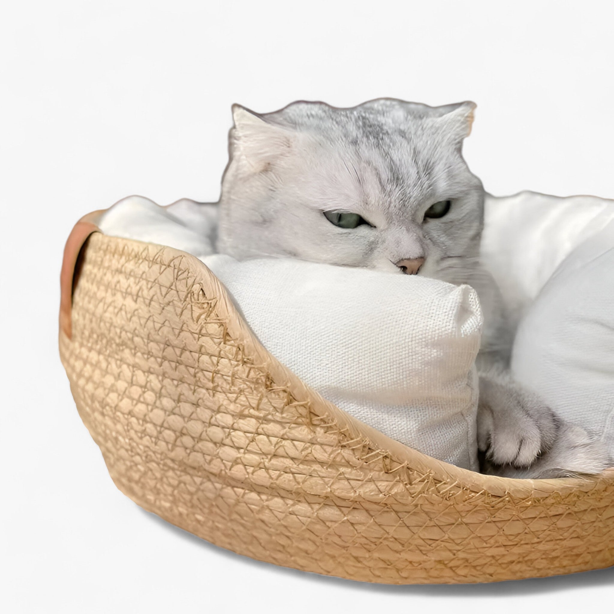 Cuccia Letto Ecologica in Bambù Intrecciato a Mano per Cani e Gatti, Naturale e Resistente - - animali bambù domestici letto letto animali mano pets & supplies tessuto - Concept Palermo