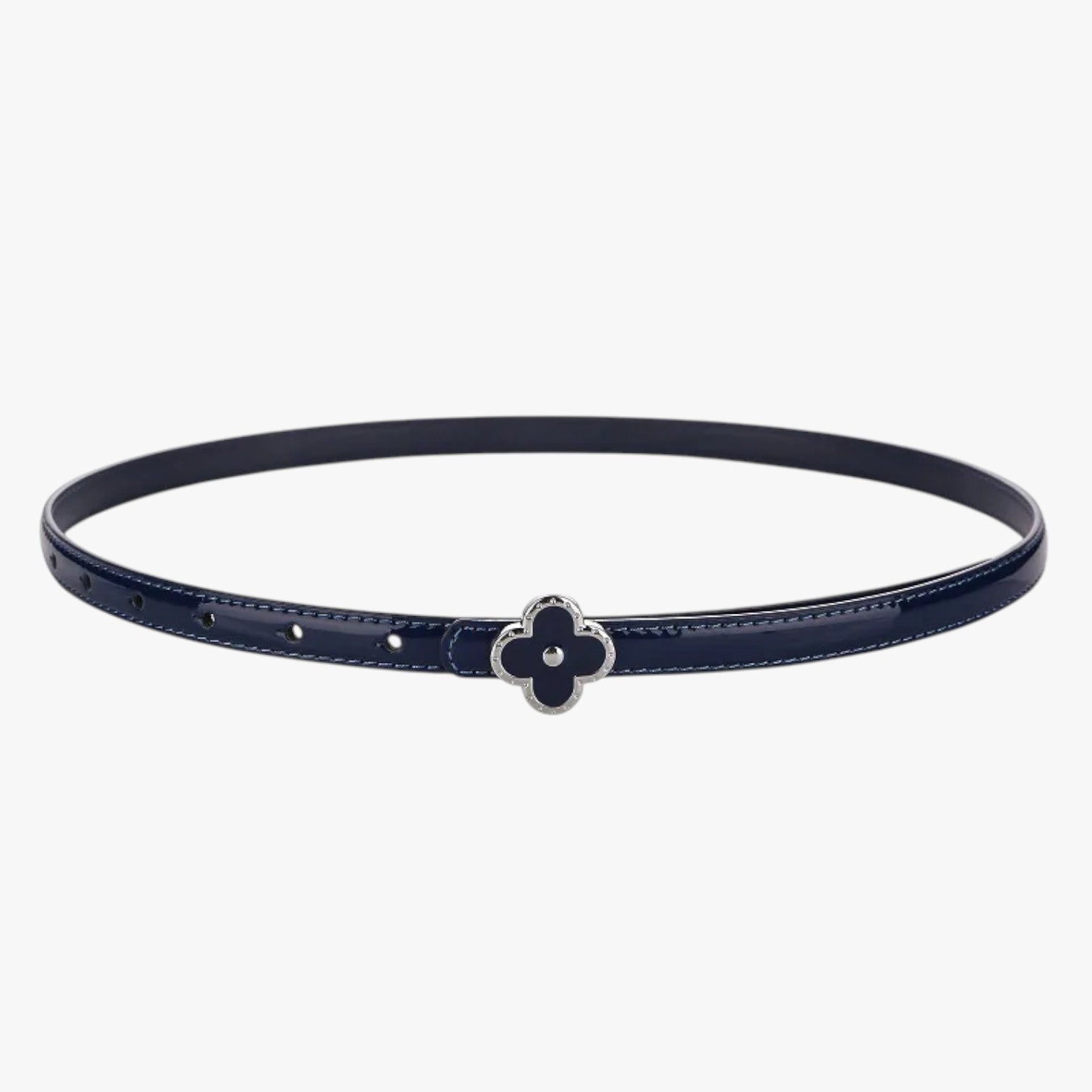 Cintura Uomo in Vera Pelle Sottile Nera per Abiti Eleganti e Casual - blu 100cm - Belts cintura cintura sottile outfit pelle sottile uomo vera waist belt for women Womens belt - Concept Palermo